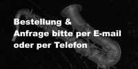 Bestellung und Anfragen einfach telefonisch oder per Mail